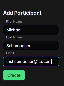 Participant Creation