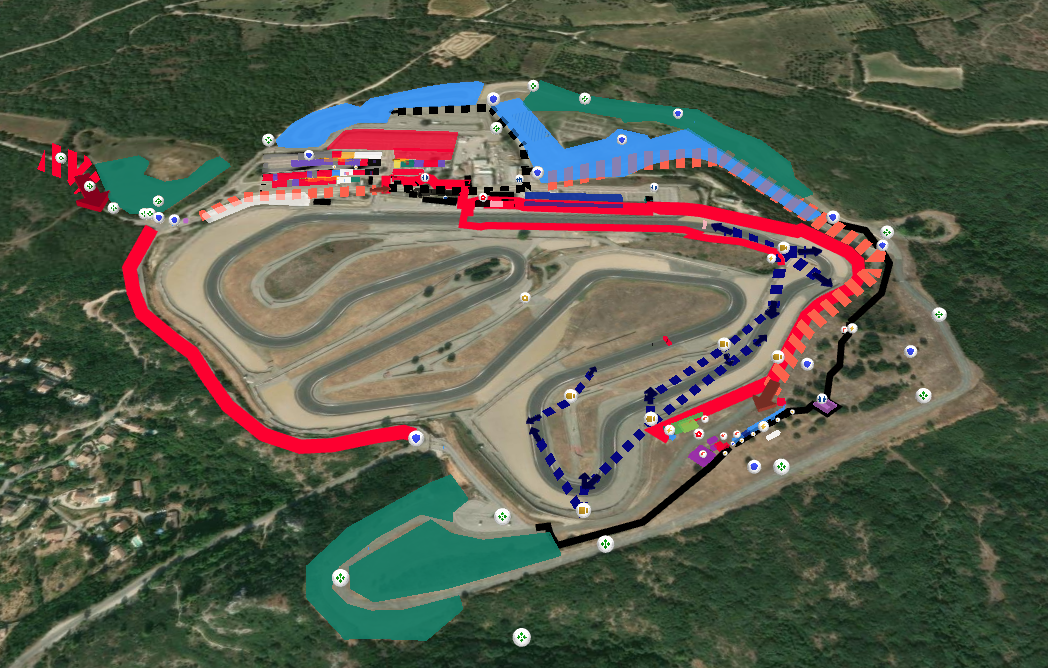 Event map with visitor areas, parking and facilities